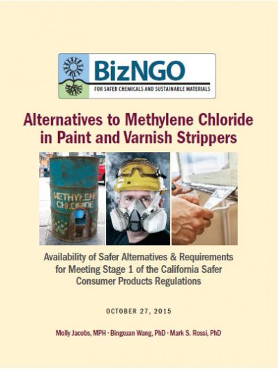 Alternatives to Methylene Chloride in Paint and Varnish Strippers Report